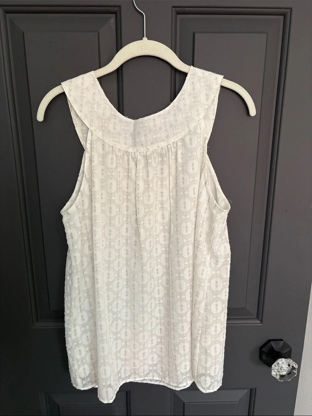 Daniel Rainn White Eyelet Sleeveless Camisole